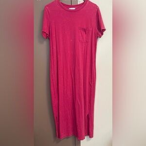 Time and Tru Fuchsia Midi Dress